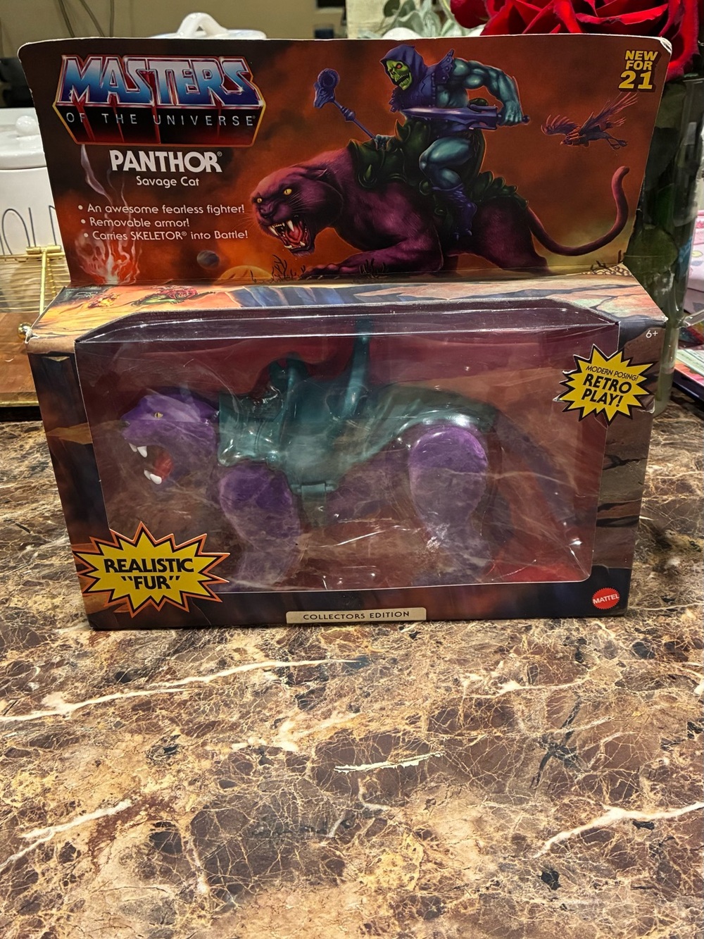 MOTU 2021 Origins PANTHOR Flocked FUR Masters of the Universe He-Man